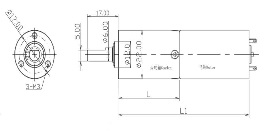 一級(jí)行星減速箱